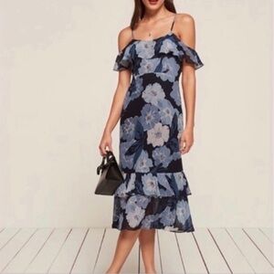 Reformation Odessa Floral Off-Shoulder Dress